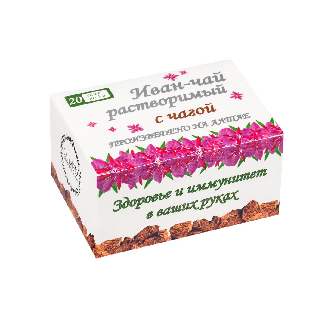 Иван-чай растворимый с чагой, 20 саше по 5 г. Иван-чай растворимый с чагой, 20 саше по 5 г.
