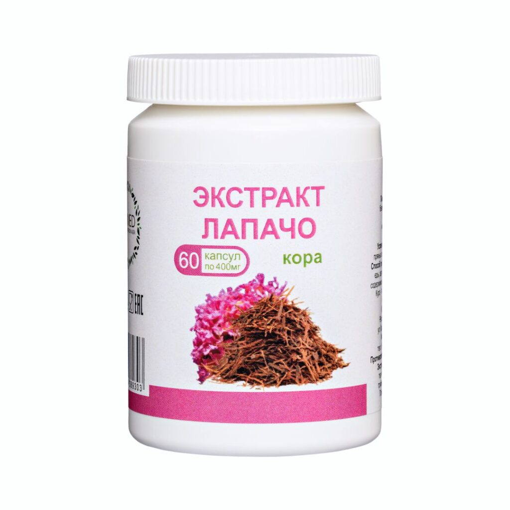 Экстракт лапачо, 60 капсул по 400 мг.