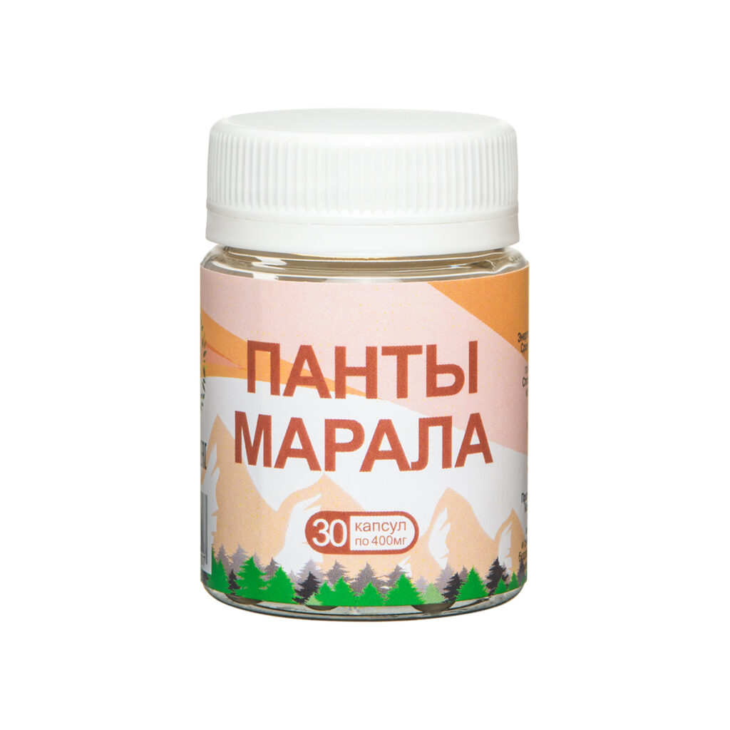 Панты марала. 30 капсул по 400 мг.