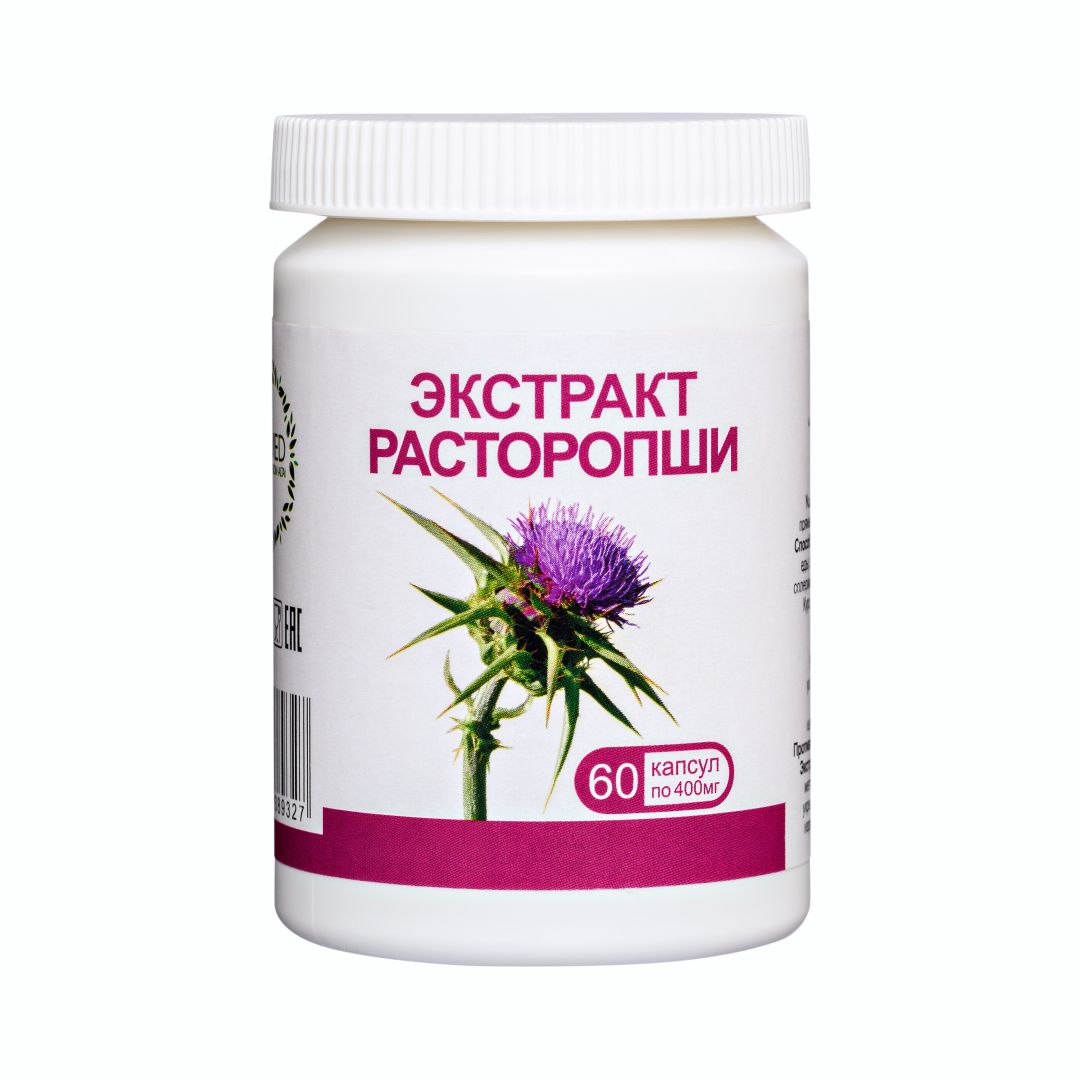 Экстракт расторопши, 60 капсул по 400 мг. Экстракт расторопши, 60 капсул по 400 мг.