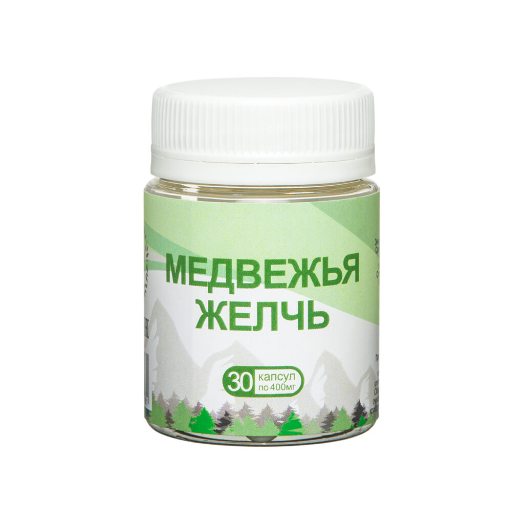 Медвежья желчь. 30 капсул по 400 мг.