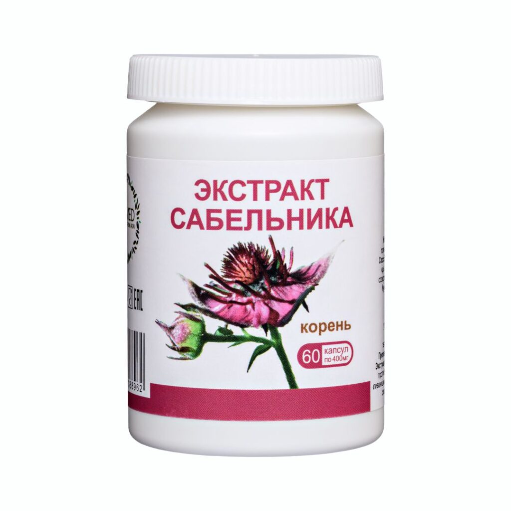 Экстракт сабельника, 60 капсул по 400 мг.